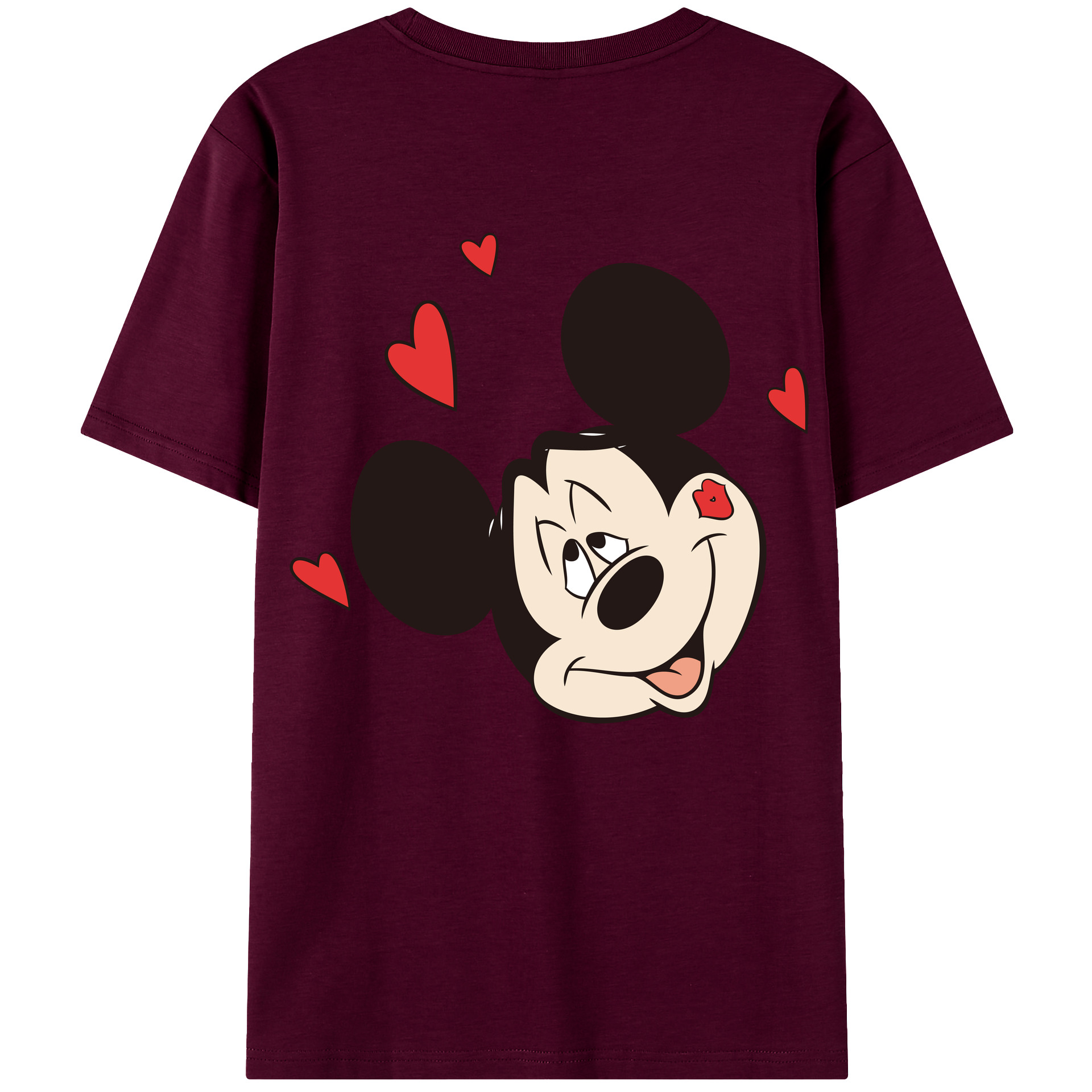 （画像用） ミッキーマウス Mickey Mouse レディース半袖Tシャツ(バックプリント)